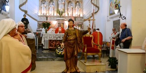 Statua di Santa Lucia restaurata