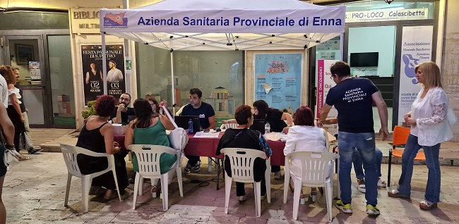 il gazebo della salute dell'ASP di Enna