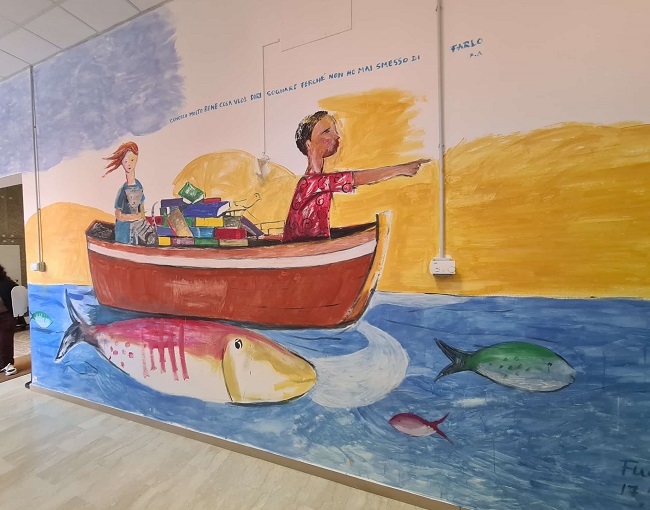 Murales Mediateca Casa di GiufĆ di Fuad Aziz
